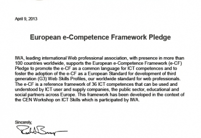 IWA International sottoscrive impegno per la promozione di EC-F a livello mondiale